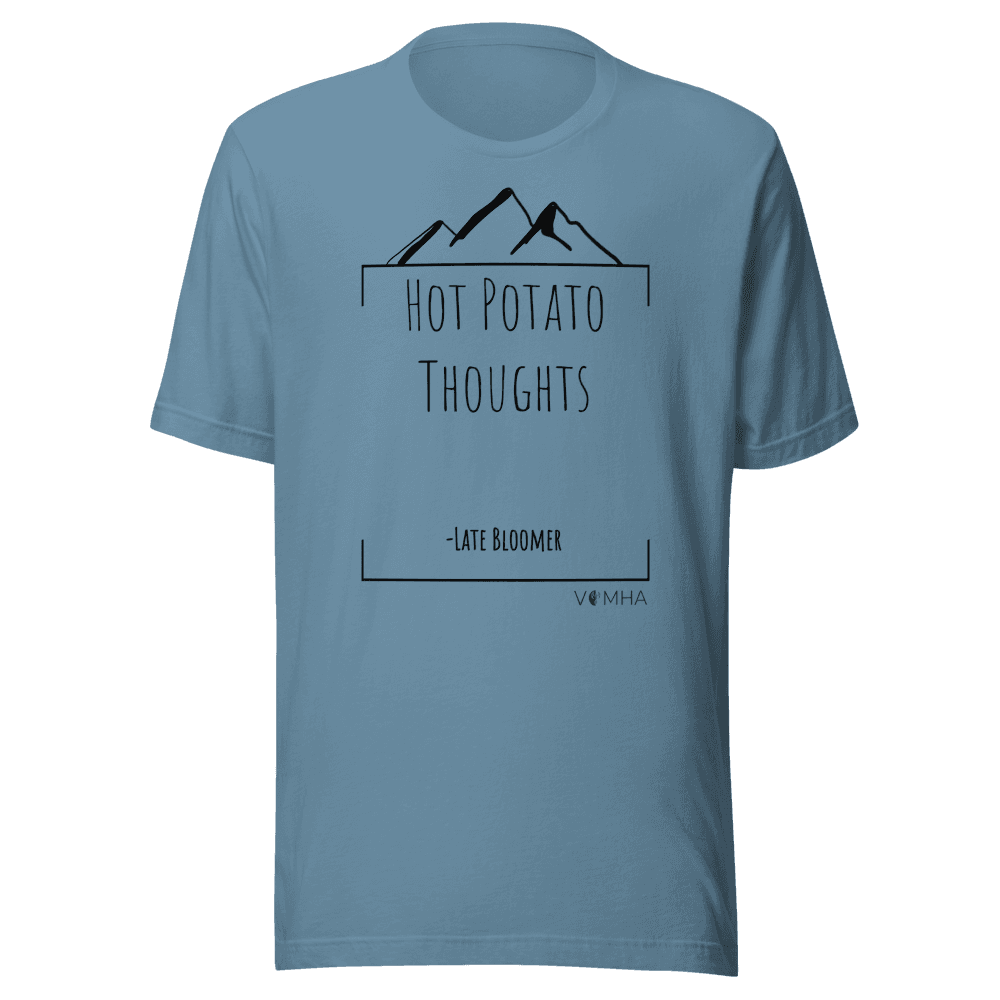 unisex-t-shirt with "Hot Potato Thoughts"